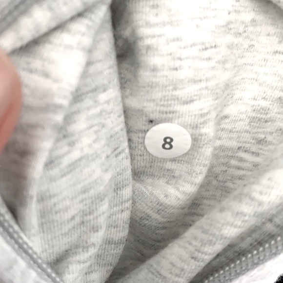 LULULEMON Heathered Gray/White On The Double Pullover size 8 - Picture 13 of 13